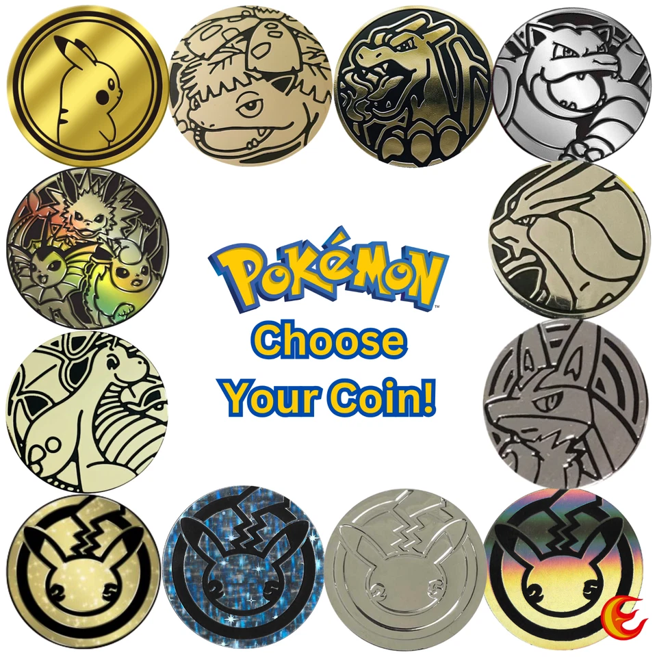 Pokémon TCG Coins - Choose Your Coin - Standard & Jumbo - Pikachu Charizard etc. - Image 1 of 1