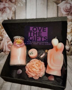 Love candle set, personalised, choice of colour, scented, natural, handmade,gift - Picture 1 of 3