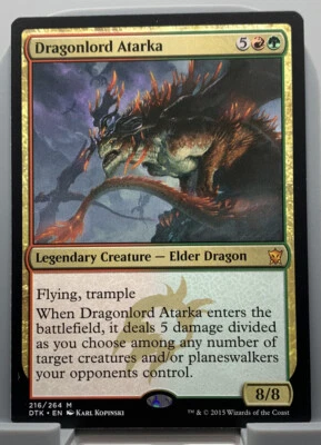 Dragonlord Atarka - NM - Dragons of Tarkir - Red Green Elder Dragon - MTG - Image 1 of 2