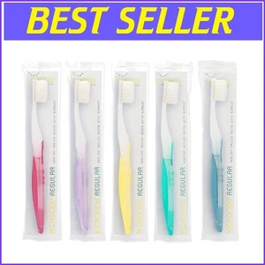 Durable 10-Pack Toothbrushes with Tapered Bristles for Efficient Plaque Removal - Picture 1 of 8