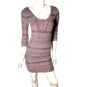 Free People Sunrise Strick Rabe Kombi Strick Henley Minikleid XS - Bild 1 von 5