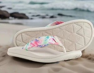 Chaco Wmn Chillos Flip Flop Thong Slide Sandal, Lght Tie Dye/Beige, JCH108786, 9 - Picture 1 of 9