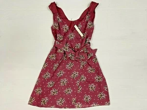 Vestido para mujer Lauren Conrad 4 rosa floral de gasa ajuste y llamaradas cinturón sin mangas - Imagen 1 de 8