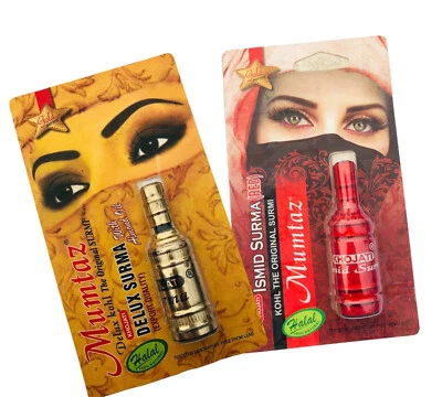 Paquete COMBO Kajal Surma Negro y Rojo Especial 100% Original Calidad Natural كحل Foto 1 de 4