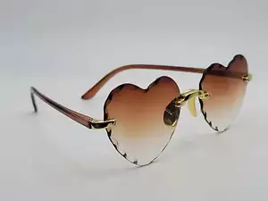 Pfund Diamant - herzförmige Herzsonnenbrille Retro Vintage Boho - Bild 1 von 5