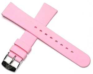 PINK WATCH STRAP SOFT COMFORTABLE SILICON ANTI ALLERGY 18mm 20mm ZRC WIPE CLEAN - Picture 1 of 5