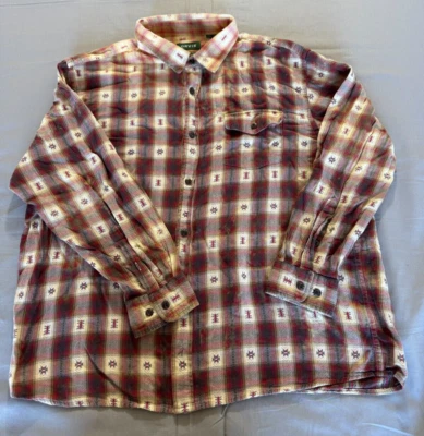 Orvis Aztec Shirt Mens XXL Red White Southwest Print Cotton Active Fit - Image 1 of 4