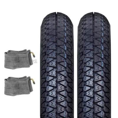 OEM QUALITY 2 GOMME PNEUMATICI COPERTONI E CAMERE D'ARIA VESPA PX 125 150 200 3.50.10 350 10
