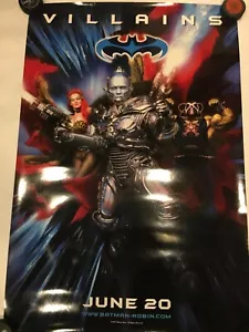 BATMAN & ROBIN MOVIE POSTER ~ VILLAINS 27x40 Arnold Schwarzenegger Uma Thurman - Picture 1 of 1