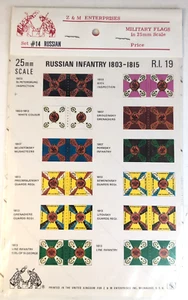 Z&M Enterprises- Military Flags- RUSSIAN INFANTRY 1803-1815 (25mm) - Picture 1 of 2