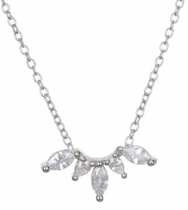 Collana con ciondolo marchesa cristallo argento sterling LC Lauren Conrad - nuova - Foto 1 di 2