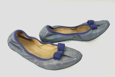 Salvatore Ferragamo Zapatos Mujer 5.5 M Púrpura My Joy Ballet Planos Arco Brillo Foto 1 de 4