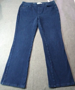 Bella by Kim Gravel Women's Jeans S 14 Stretch Dark Blue Beaded Pockets RN117150 - Picture 1 of 12