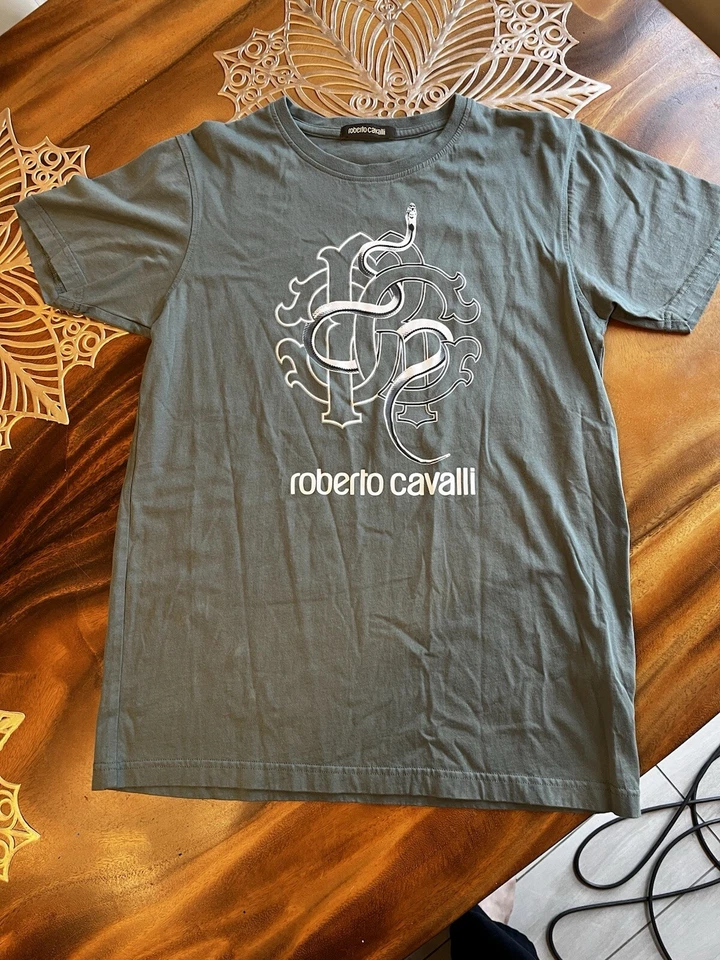 Roberto Cavalli Logo T-Shirt Large Designer - Image 1 of 1