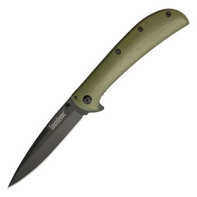 KERSHAW - Al Mar AM-4 Black & Green G-10 Spring Assist Flipper knife 2330GRNBLK - Image 1 of 2