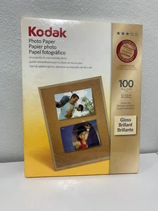 NEW Sealed Kodak Photo Paper Gloss Instant Dry 8.5" x 11" 100 Sheets BRAND NEW - Picture 1 of 13