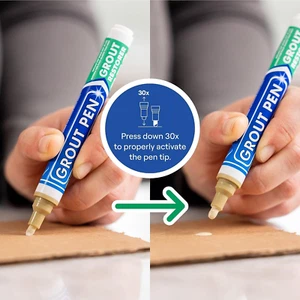 Grout Pen Beige Tile Paint Marker: Waterproof Grout Paint, Tile Grout Coloran... - Picture 1 of 12