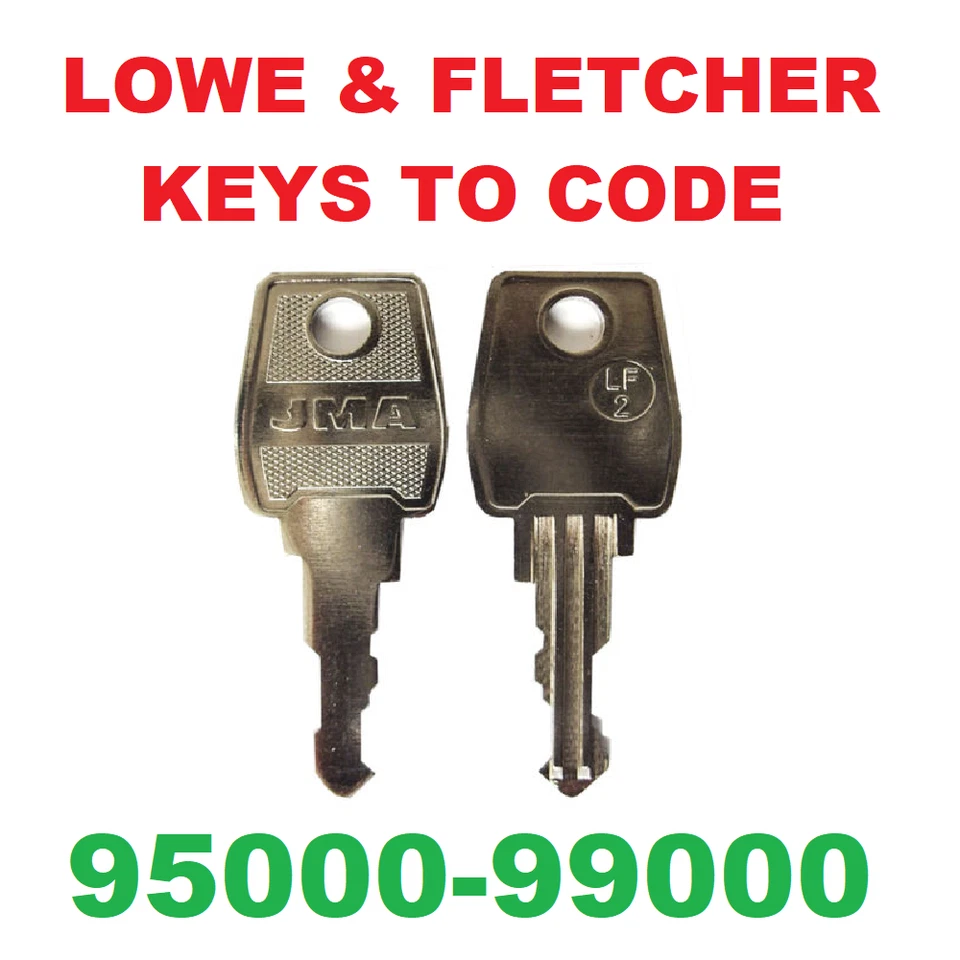 Replacement Probe L&F Lowe Fletcher Locker Lock Key Cut To Code 95000-99000