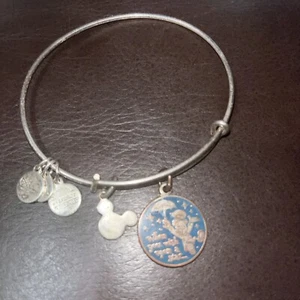 Disney Alex and Ani Jiminy Cricket You Wish Upon a Star Silver Bangle Bracelet - Picture 1 of 9