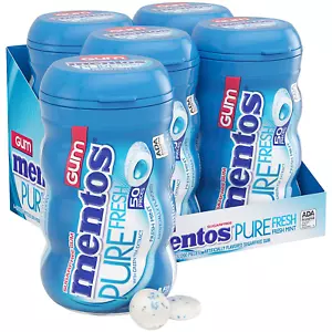 Mentos Pure Fresh Sugar-Free Chewing Gum with Xylitol, Fresh Mint, 50 Piece Bott - Picture 1 of 12