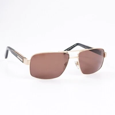Gafas de sol Zilli 'ZI65001' 24K chapadas en oro rosa titanio con detalles de cuero Foto 1 de 4