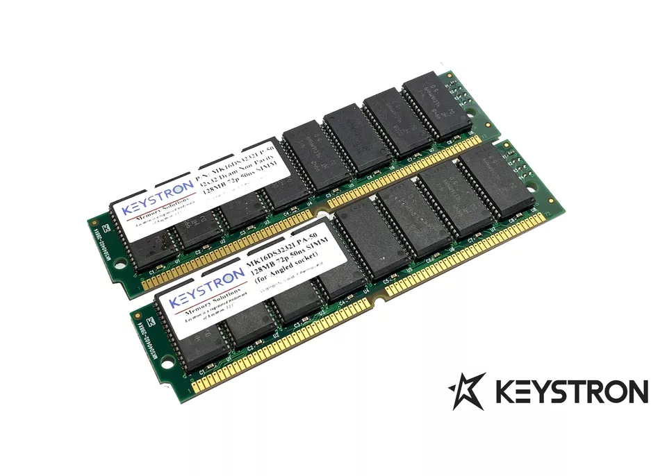 256MB 2x 128MB 72pin SIMM Memory Amiga Blizzard 1230 1240 w/ SCSI IV PPC / 603e - Image 1 of 1