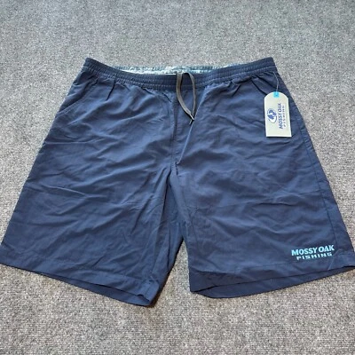 NOVO Shorts de Pesca Mossy Oak Masculino XXL Forro de Malha Azul Baús de Natação Equipamento de Prancha - Imagem 1 de 4