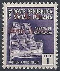 1944 EMISSIONI LOCALI AOSTA 1 LIRA MNH ** - RR11655 - Foto 1 di 1
