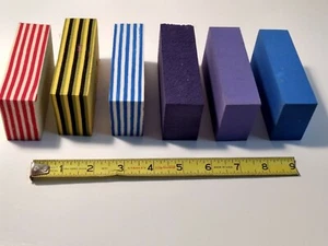 Fly Tying Foam Blocks 2X4X11/4 Poppers Strike Indicators Posts Blue Purple Multi - Imagen 1 de 8