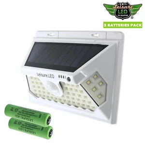 RV LED Solar Porch Light Camper trailer Exterior White with EXTRA Batteries - Picture 1 of 12