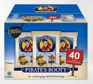 Pirate's Booty Aged White Cheddar Puffs, 0.5 oz., 40 pk. FREE SHIPPING - Picture 1 of 1