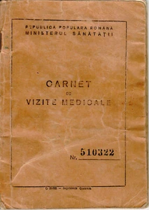 Romania, 1949, Ministry of Health - Medical Visit Book, RPR - Picture 1 of 7