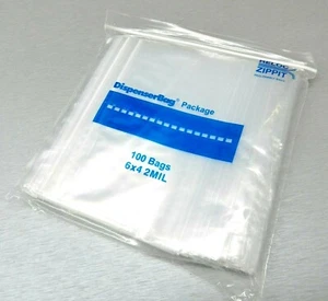 100 6x4 Reloc Zippit Bags Clear 2mil Reclosable Poly Zip Seal Lock Bags 6" x 4" - Picture 1 of 4