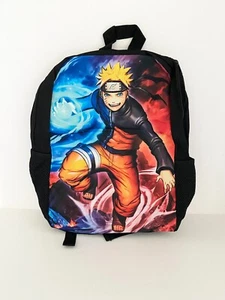 Anime Character Naruto Shippuden 15.5" Boys School Backpack Bookbag Blue Flame - Picture 1 of 2