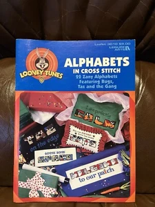 Looney Tunes Alphabets in Cross Stitch Book of Patterns by Leisure Arts #3010 - Picture 1 of 6