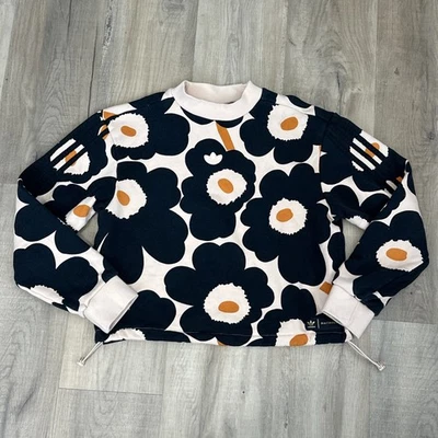 adidas x Marimekko collaboration Popular Unikko pattern Size XS Sweat USED - Image 1 of 4