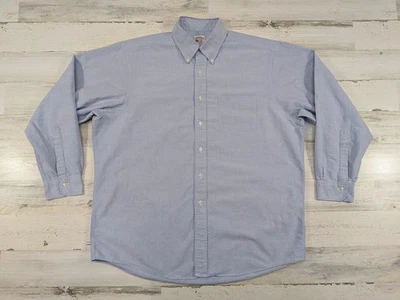 Vintage Brooks Brothers Shirt Mens 17 35 Blue Oxford Cloth Button Down OCBD - Image 1 of 4