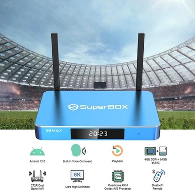 New Superbox S5 Max Streaming media player Blue 64GB Wifi Android Fast Free Ship