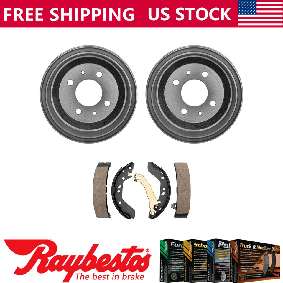 Kit de tambores de freno traseros y zapatas de freno para Hyundai Accent 2000-2002 - Raybestos Foto 1 de 4