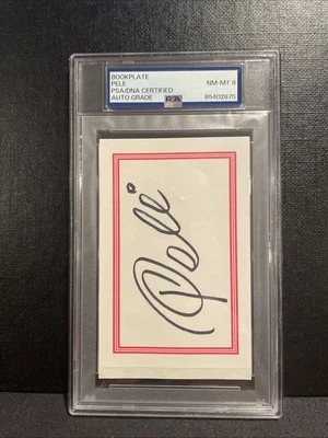 Libro firmado Pelé leyenda del fútbol HOF Copa Mundial de Brasil PSA/DNA automático como nuevo 8 Foto 1 de 4