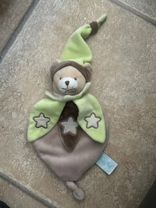 Doudou Peluche Baby'nat Babynat PLAT étoile luminescents BEAR OURS VERT marron - Picture 1 of 3