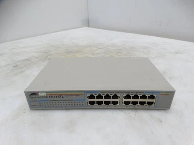 ALLIED TELESIS CENTRECOM FS716TL FAST ETHERNET SWITCH (151072 - USED) - Image 1 of 2