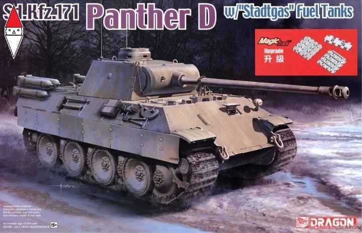 DRAGON 1/35 PANTHER D W/STADTGAS FUEL TANKS - Immagine 1 di 1
