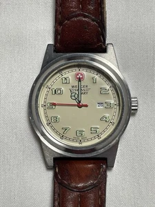 Wenger Swiss Army 79154 Men’s Watch Leather Strap Running - Picture 1 of 15