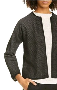 Neu mit Etikett Eileen Fisher strukturierte Seide & Bio-Baumwolle Cardigan Größe M Einzelhandel $ 348 - Bild 1 von 13