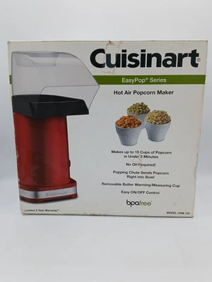 Cuisinart горячий воздух попкорн поппер красный CPM-100 легко поп новый открытая коробка - Изображение 1 из 4