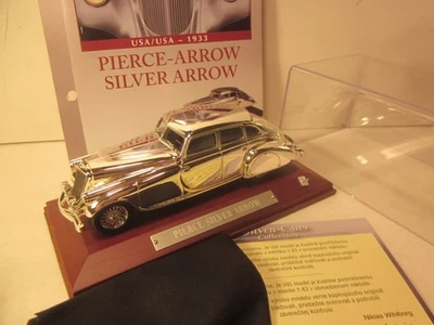 ATLAS 1/43 DIECAST PREMIUM SILVER/CHROME, CLASSIC 1933 PIERCE SILVER ARROW SEDAN - Image 1 of 4