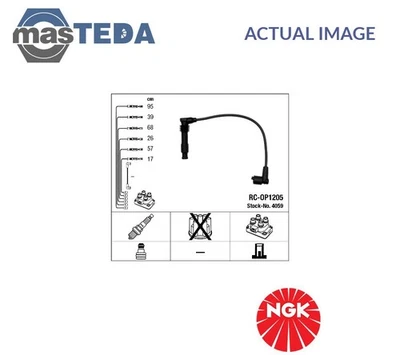 4059 IGNITION CABLE SET LEADS KIT NGK FOR OPEL OMEGA B 2.5 V6,3.0 V6 2.5L,3L - Image 1 of 4