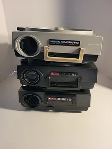 Kodak Carousel Slide Projector  & Remotes Lot FOR PARTS  Model-800 /Model B-2 - Picture 1 of 21