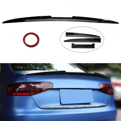 Gloss Black Rear Trunk Spoiler Lip Tail Roof Wing For Audi A3 S3 RS3 A5 S5 A6 S6 - Image 1 of 4